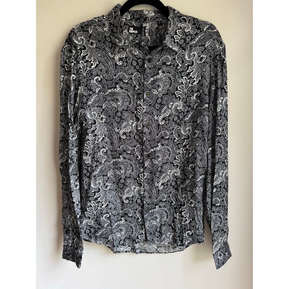 The Kooples Paisley Print Button-Down Shirt Men’s Size Small 100% Viscose